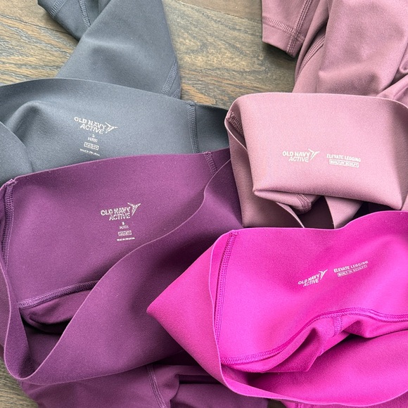 LOT Old Navy Elevate Compression Leggings Sculpt High-waist 7/8 length S PETITE - Picture 14 of 17